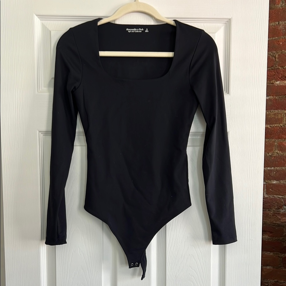Soft A&F Collection Black Squareneck Bodysuit